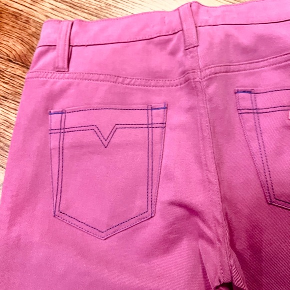 Versace Collection Imported Purple Cotton Embroidered Pocket Detail Jeans - Picture 4 of 12